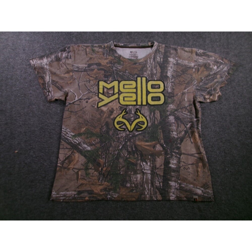 Realtree Shirt Mens Extra Large Camo Mello Yello Ressell Outdoor Y2K Streetwear